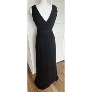Banana Republic 100% Silk Blue V Neck Maxi Dress Size 0 (mannequin is‎ a 6)